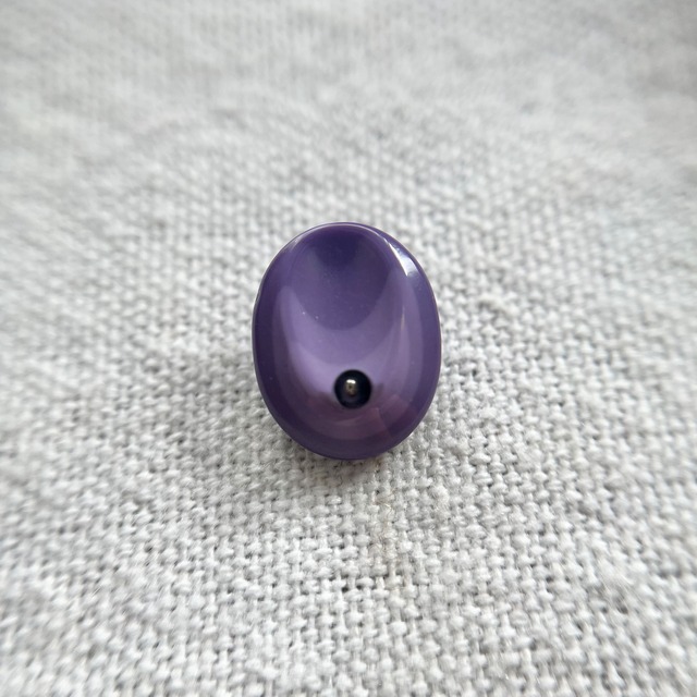 オーバル パープル 1粒シルバー 13mm