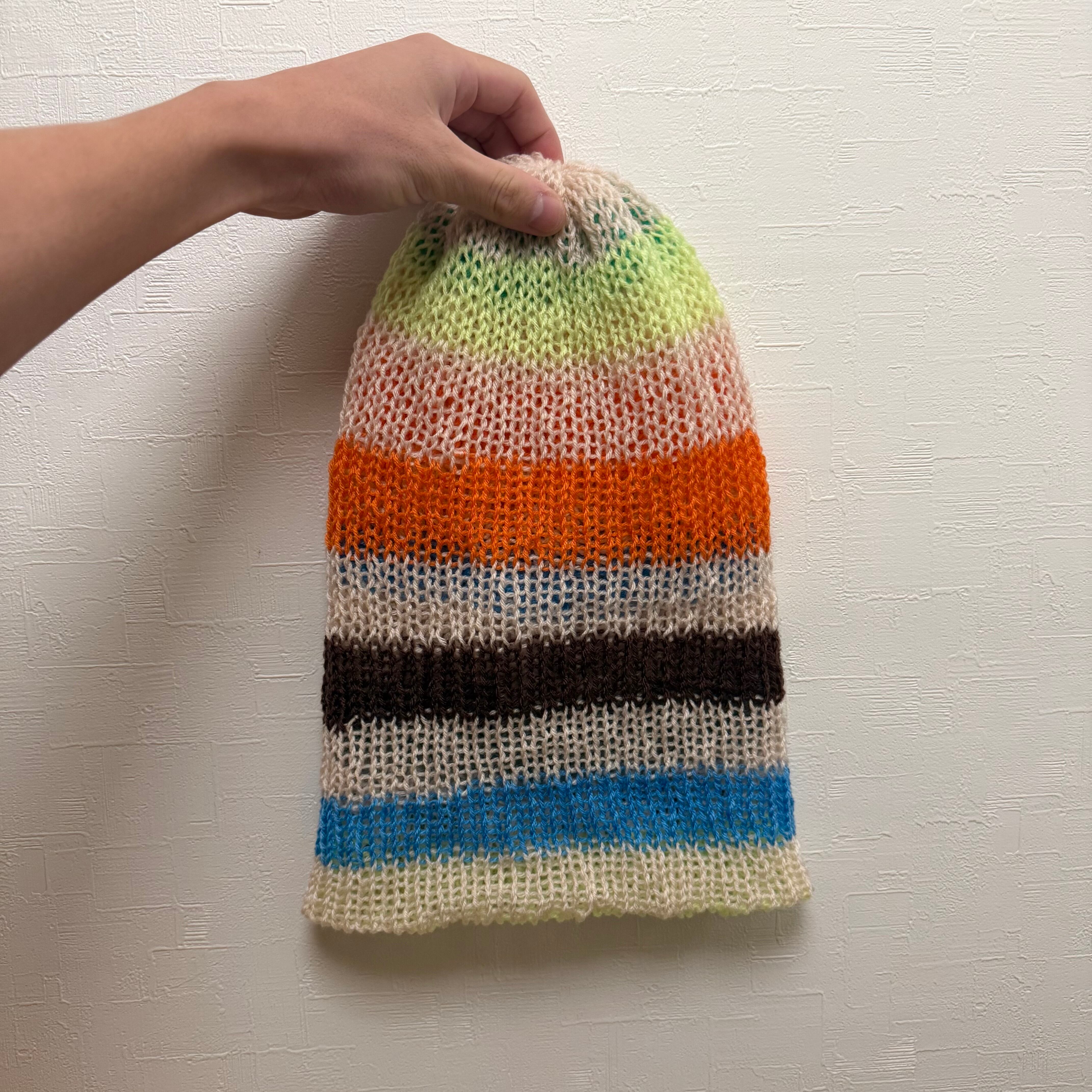 apollonstore gradation Knit brown ビーニー apollonstore gradation Knit brown ビーニー