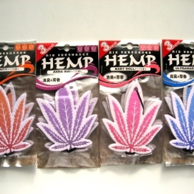 【ネコポス送料無料】HEMP 消臭＆芳香ヘンプエアフレッシュナー３Pセット　吊り下げタイプ