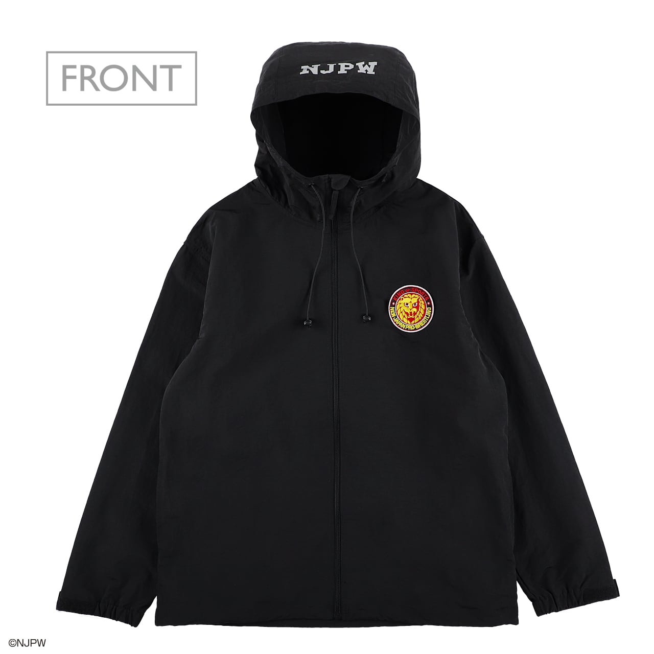 新日本プロレス ナイロンパーカー ブラック（M/L/XL/XXL） | メーカー