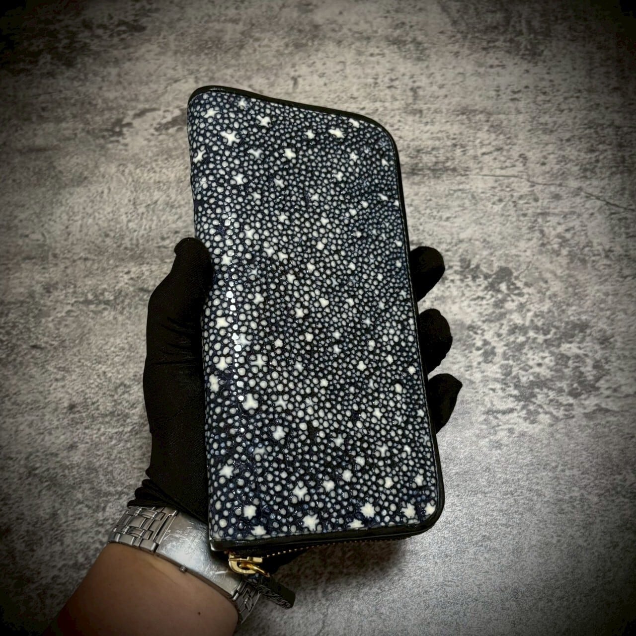 Souさんリクエスト極上。梅花皮　長財布　スタースティングレイウォレット Souさんリクエスト極上。梅花皮 長財布 スタースティングレイ