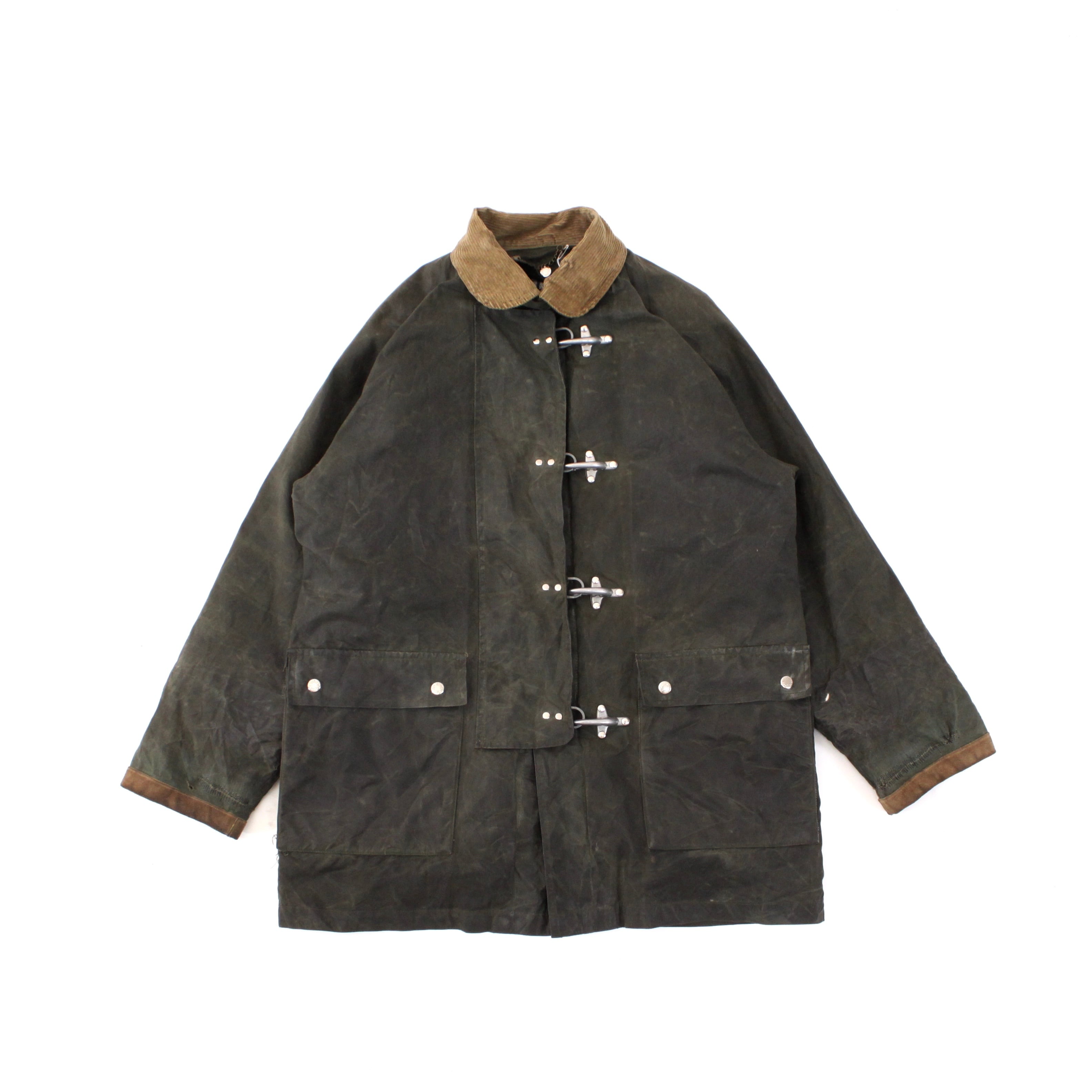 1013. UK oiled cotton fireman jacket オイルドコットン ブランケット