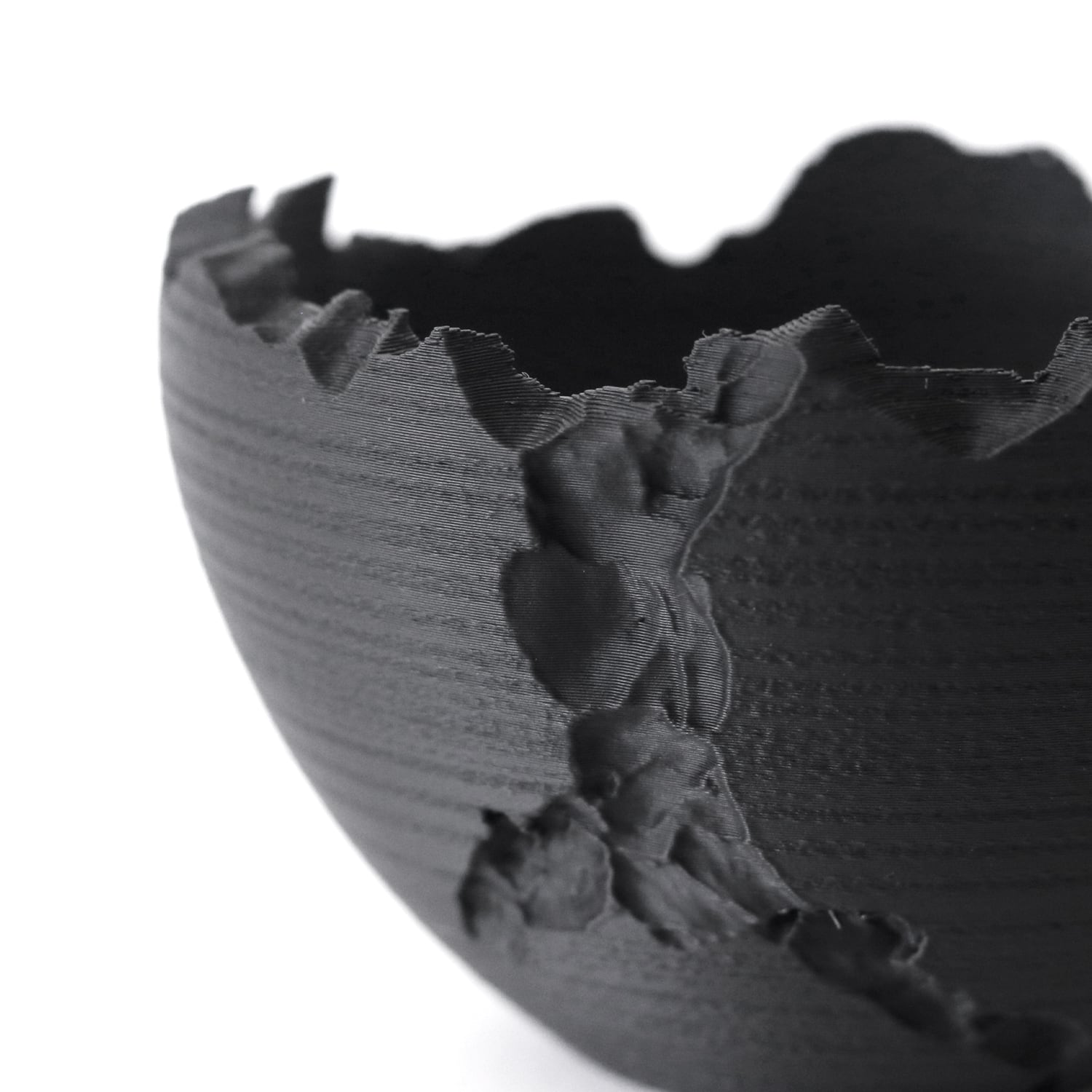 Adv-055-M (120×75) Erosion cr｜自然侵食を模したクラッキング鉢｜3D