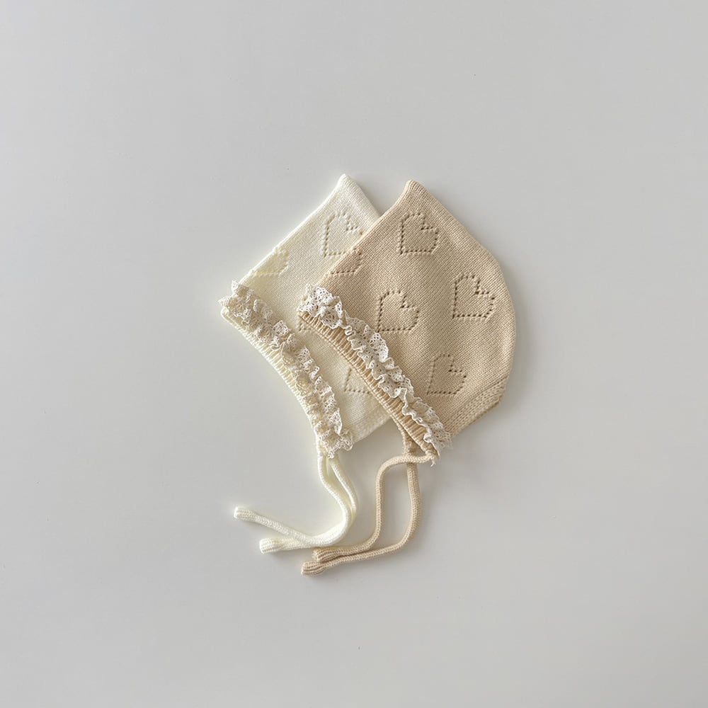 【HAT】ハートレース帽子