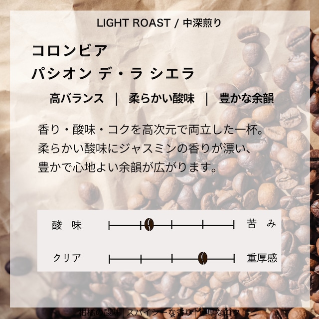 コロンビア　パシオンデ・ラシエラ　100g