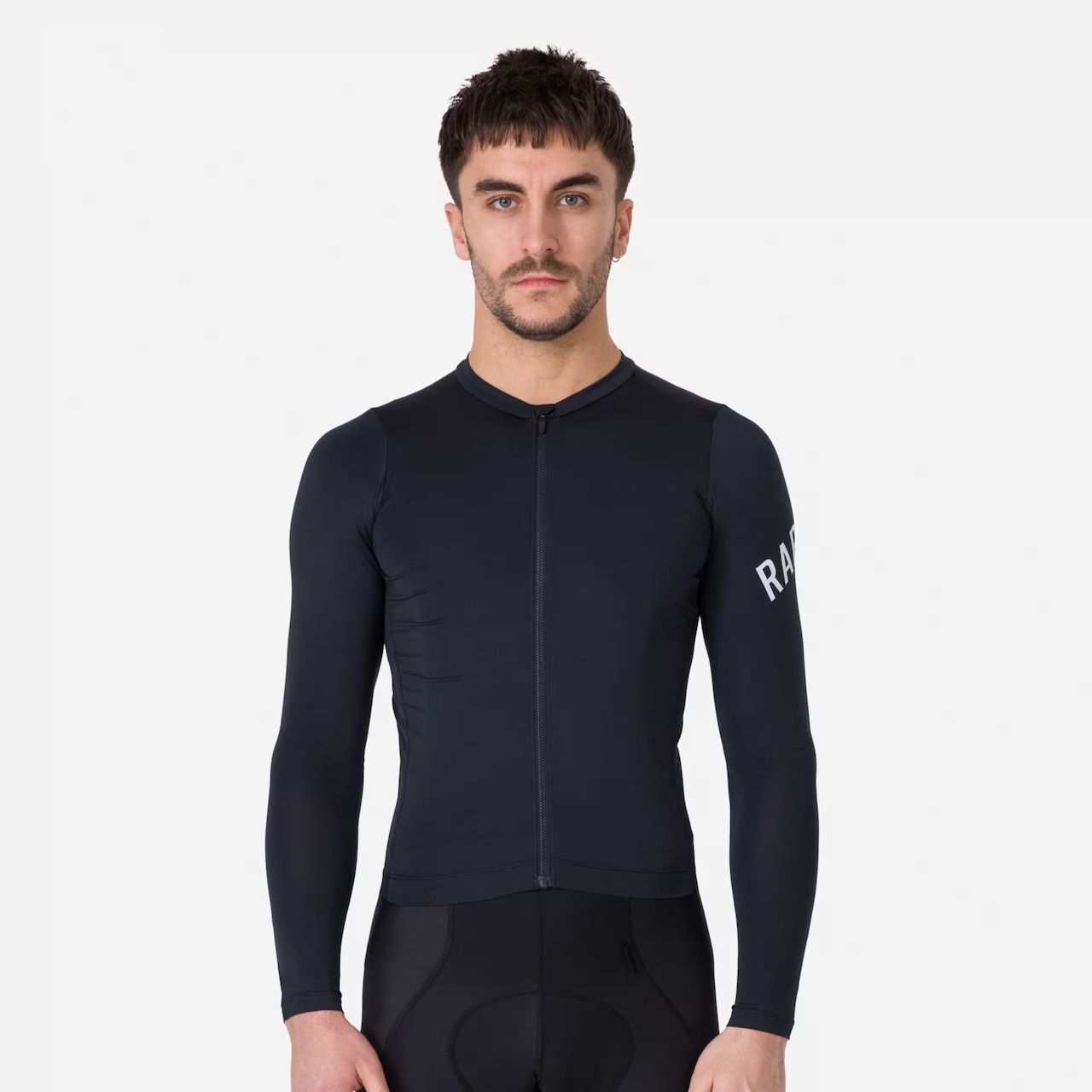 MEN'S PRO TEAM LONG SLEEVE LIGHTWEIGHT JERSEY BLACK/BLACK Mサイズ