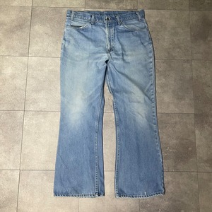 70年代 Levi's リーバイス 646-0917 ベルボトム オレンジタブ ブルー  一点物 vintage ヴィンテージ 輸入 エイジング ブーツカット