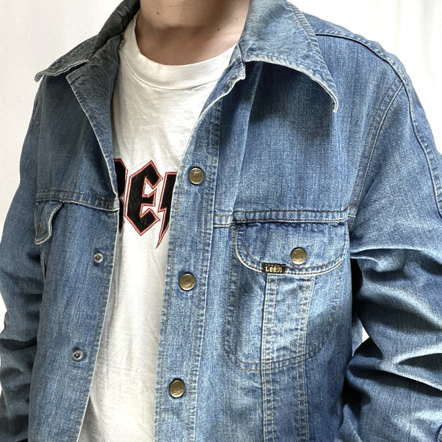70s 70年代 Usa製 Lee リー デニムシャツジャケット ジージャン メンズl C1323 古着屋icecream 70s 70年代 Usa製 Lee リー デニムシャツジャケット ジージャン メンズl C1323 古着屋icecream