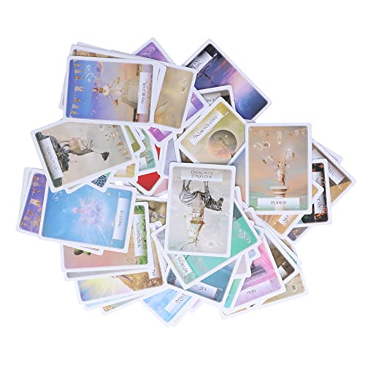 タロットデッキ、知恵オラクルカード52pcs絶妙な紙カードクラシックタロットカードセット良い手の気持ち環境に優しい英語タロットカード初心者のためのガイドブック付きデッキタロットカード愛好家