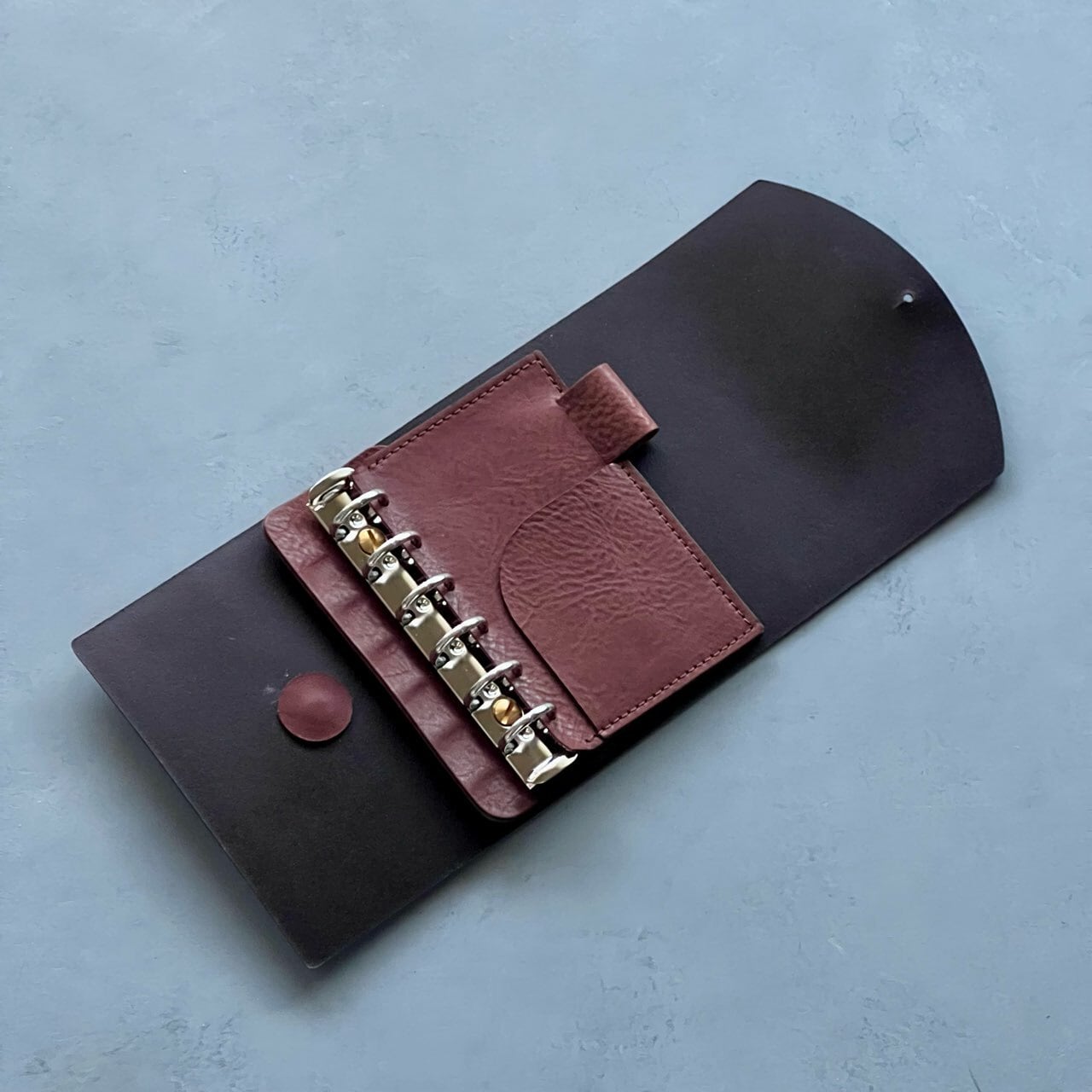 美品】killifish leather works おめでたい バイブルサイズ フラップ