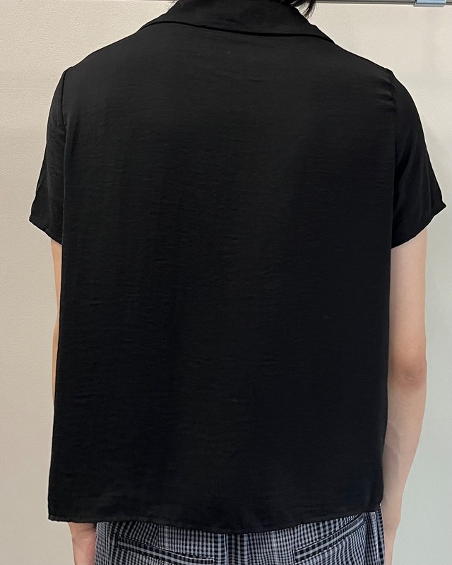 open collar shell button shirt