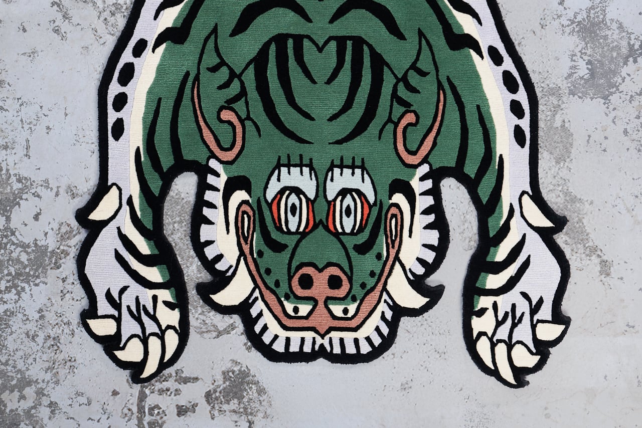 Tibetan Tiger Rug 《Lサイズ•ウール・オリジナル2・フォレスト