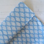 ブロックプリント生地【50cm単位】インド綿  小花柄 ゼニスブルー×白 #46797-BL2【再入荷】