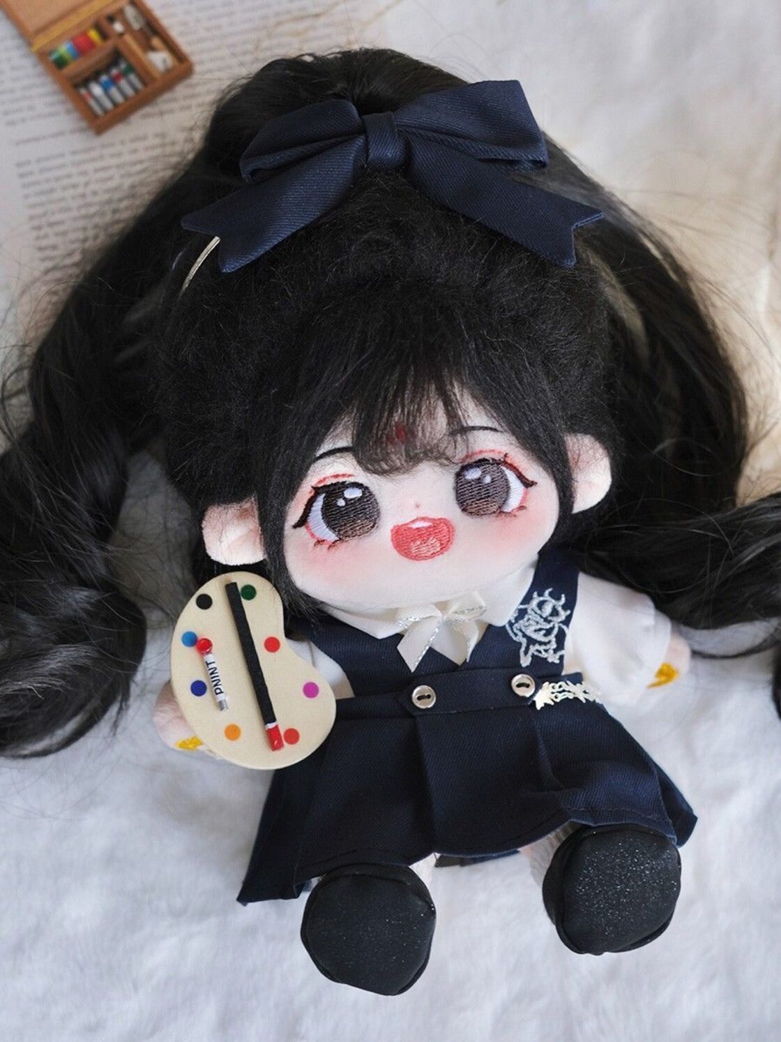 無属性 ぬいぐるみ 20cm 着せ替えぬいぐるみ 黒髪黒い瞳女の子 着せ  