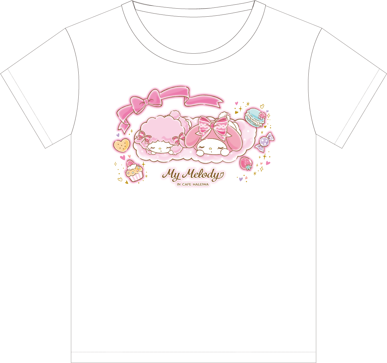 My Melody Cafe Tシャツ（おひるね）