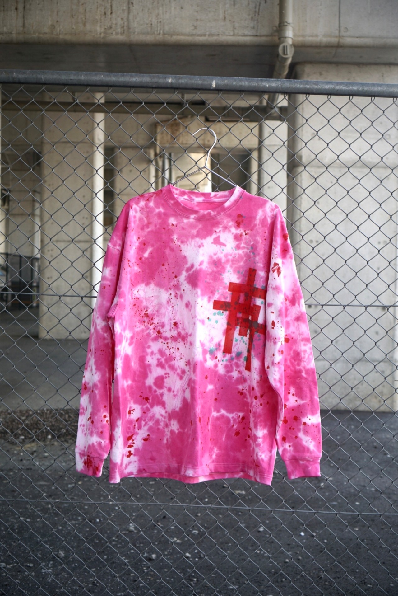 【Only One】Staining pink long sleeve No.034