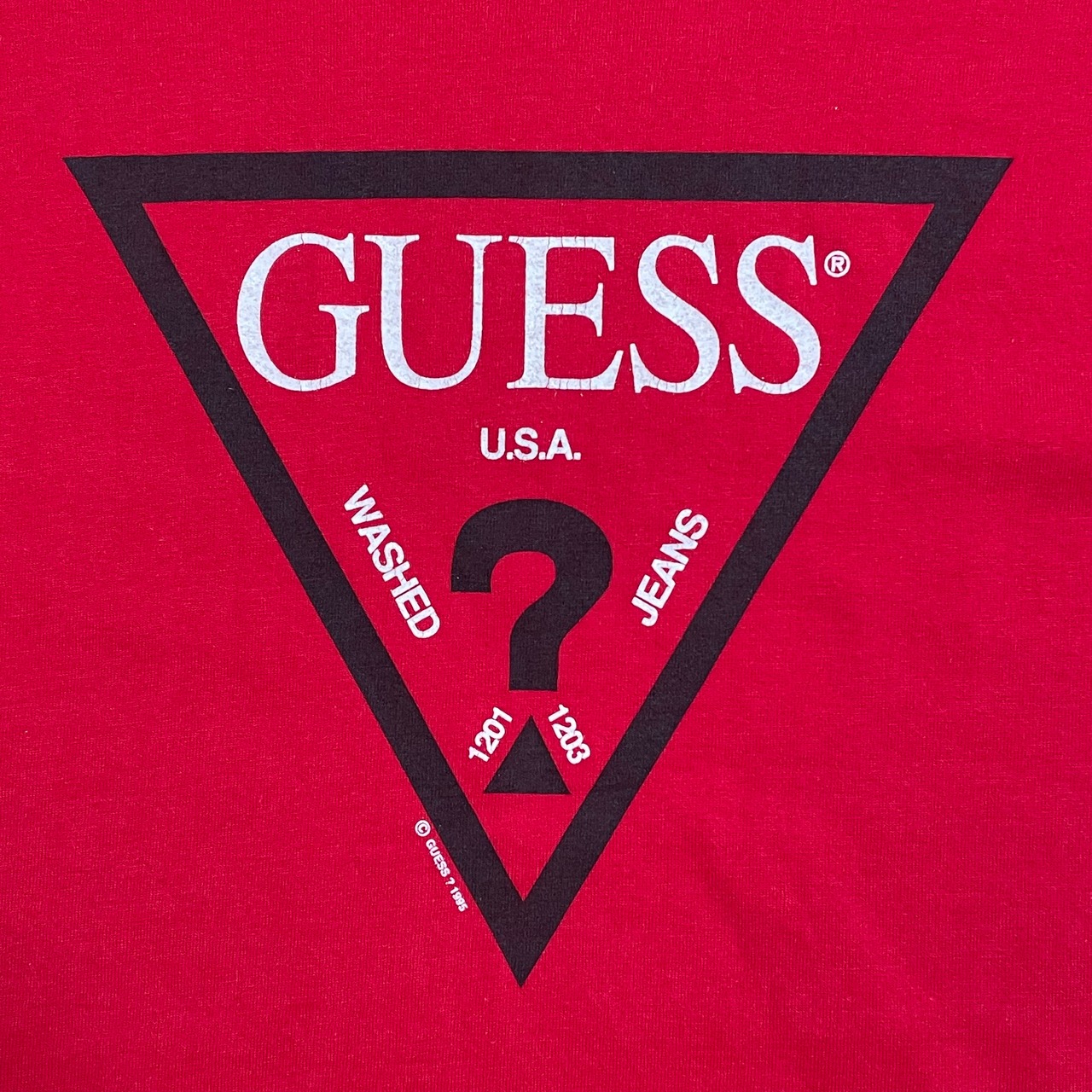【GUESS】90s USA製 ロゴ プリント Tシャツ ゲス ヴィンテージ 1995 L 半袖 OLD US古着