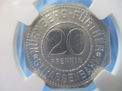 ドイツ ニュルンベルク都市景観 20ペニヒ硬貨☆1920年／未使用