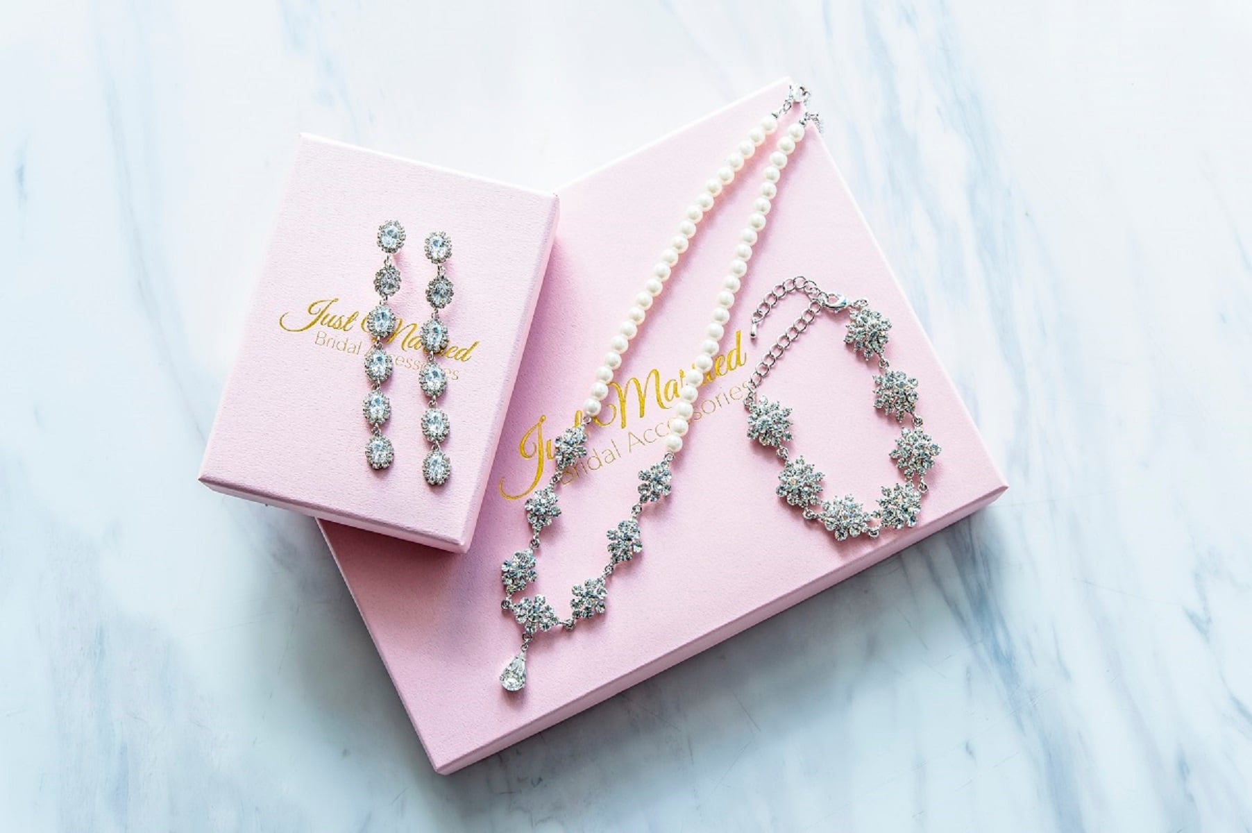 S-17 pearlクリスタルネックレス | ウェディング・ブライダル