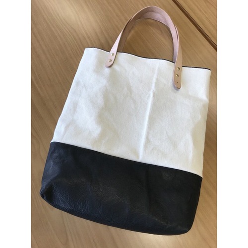 短角牛レザーキャンバスバッグ