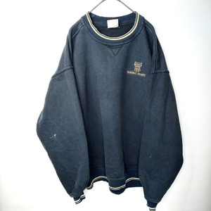 90s　ジャージーズ　クルーネック　スウェット　トレーナー　襟ライン　ネイビー