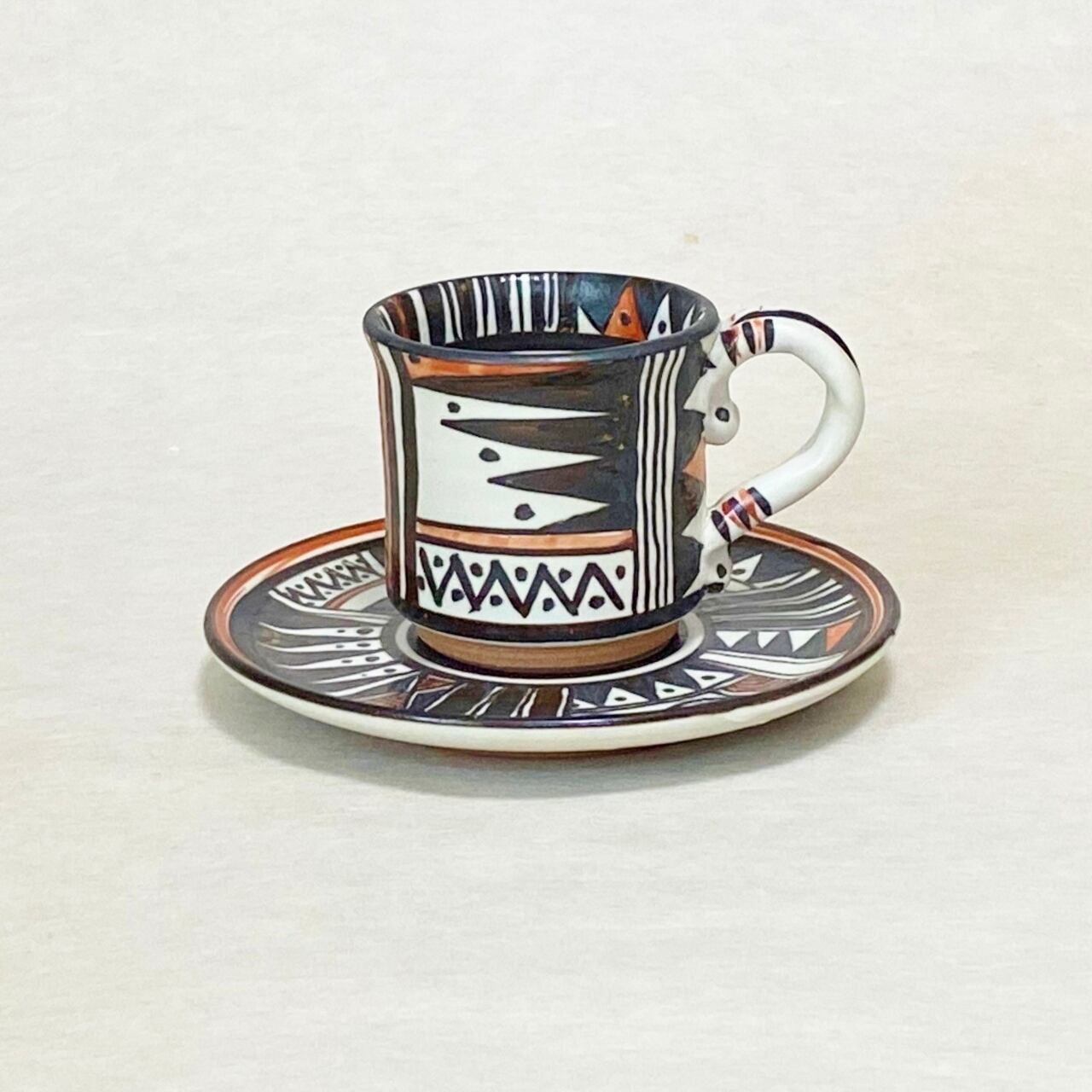 <赫三郎窯>Newアラベスク コーヒー碗皿