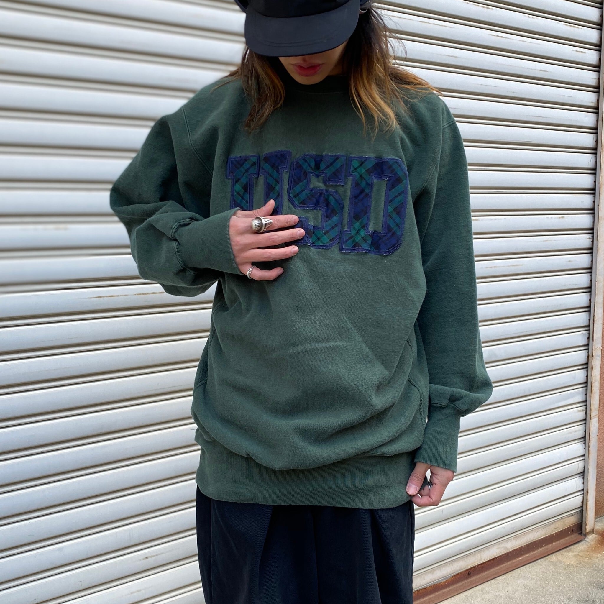 Champion 90s USA製 リバースウィーブ グリーン ビッグサイズ