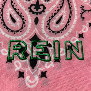 ＜REIN＞ Embroidered Bandana エンブロイダリー バンダナ(pink)