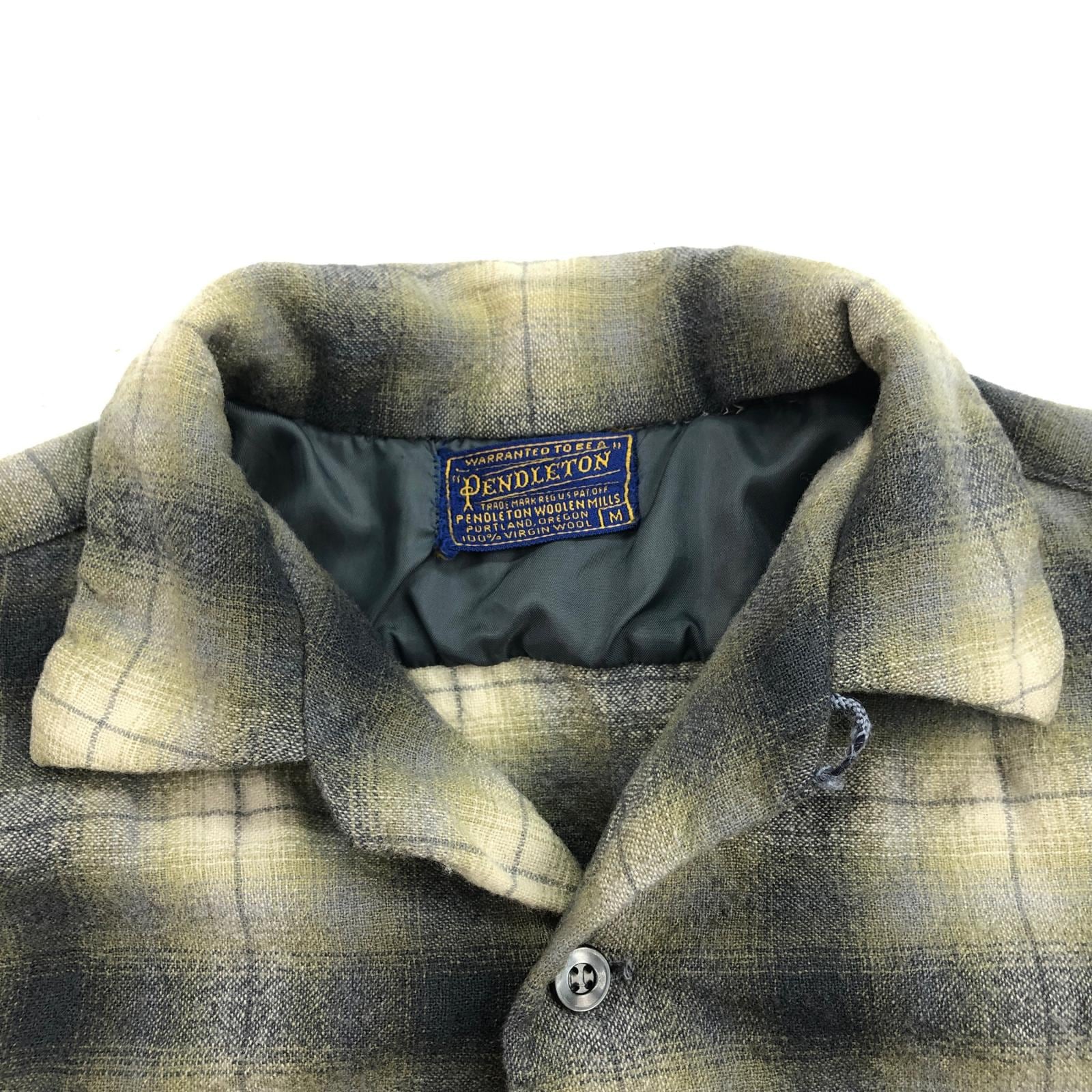 PENDLETON ペンドルトン 50年代 USA製 オープンカラー オンブレ