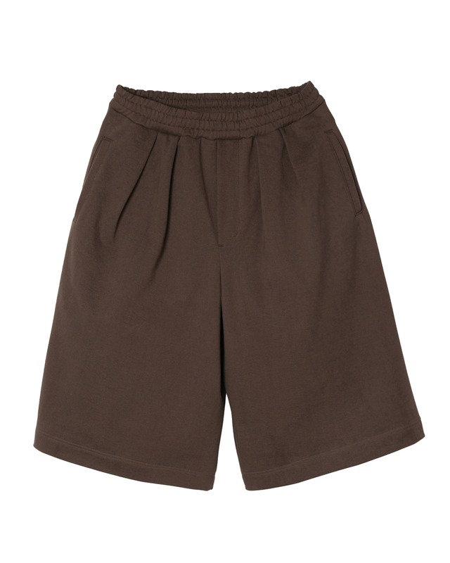 ROTOL "Double Tuck Hakama Sweat Shorts〔BROWN〕"