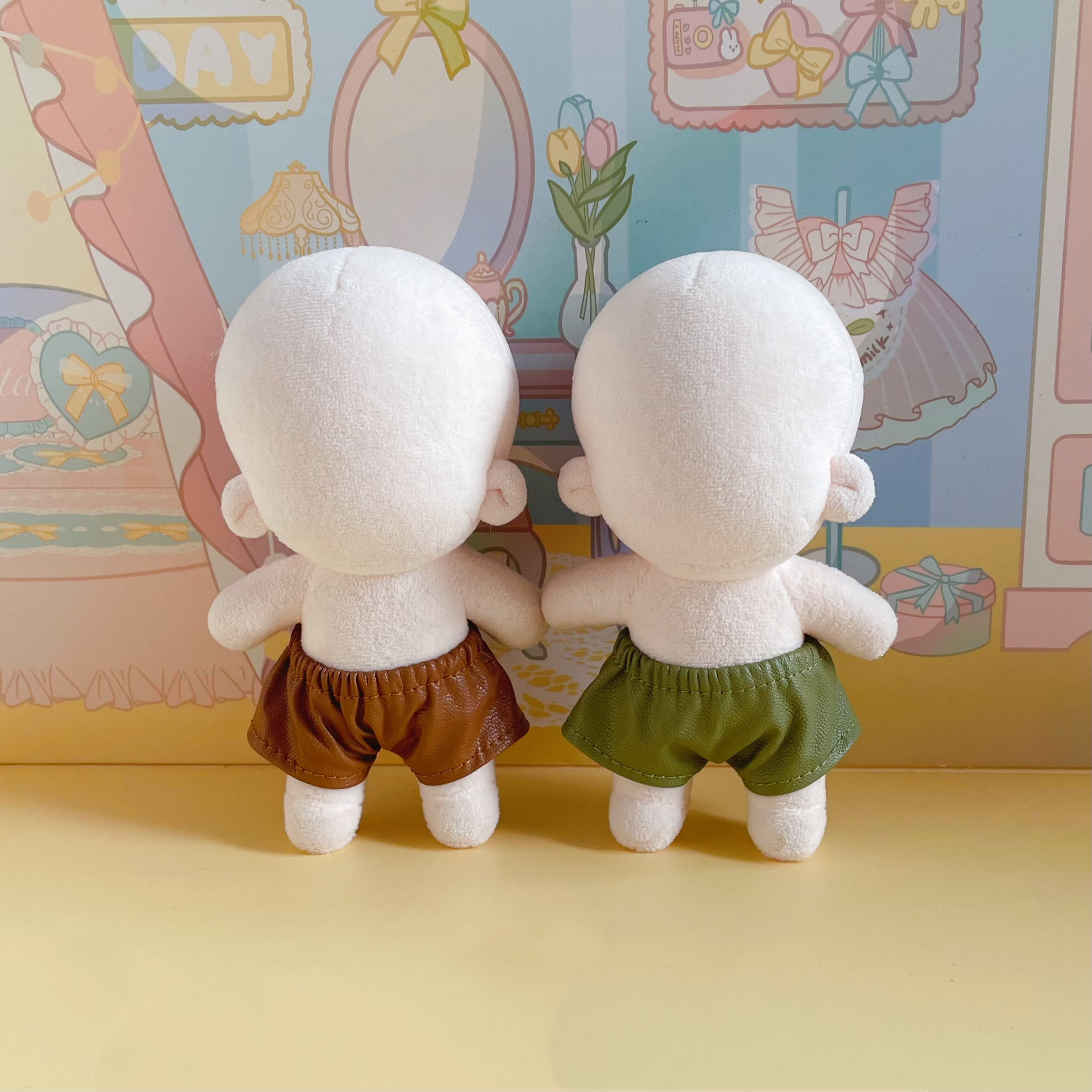 10cmぬいぐるみ用 着せ替え服 ぬい服 コスチューム レザーパンツ 5色