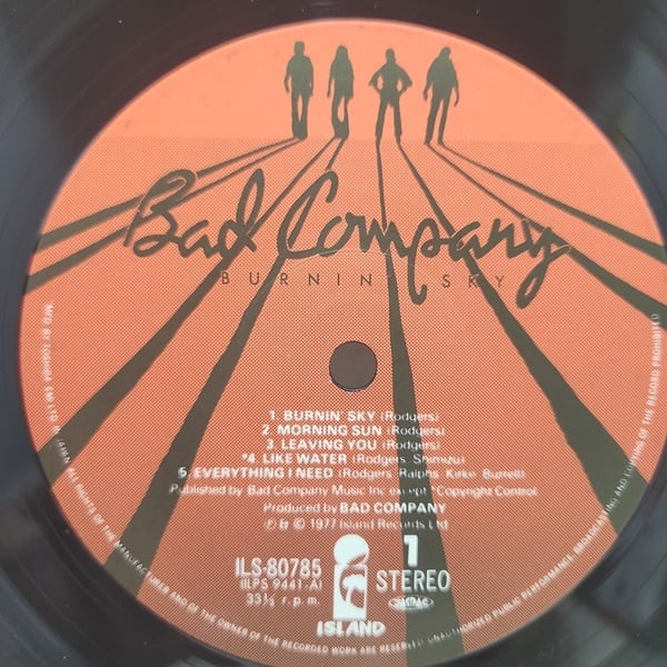 Bad Company / Burnin' Sky [ILS-80785] - 画像4