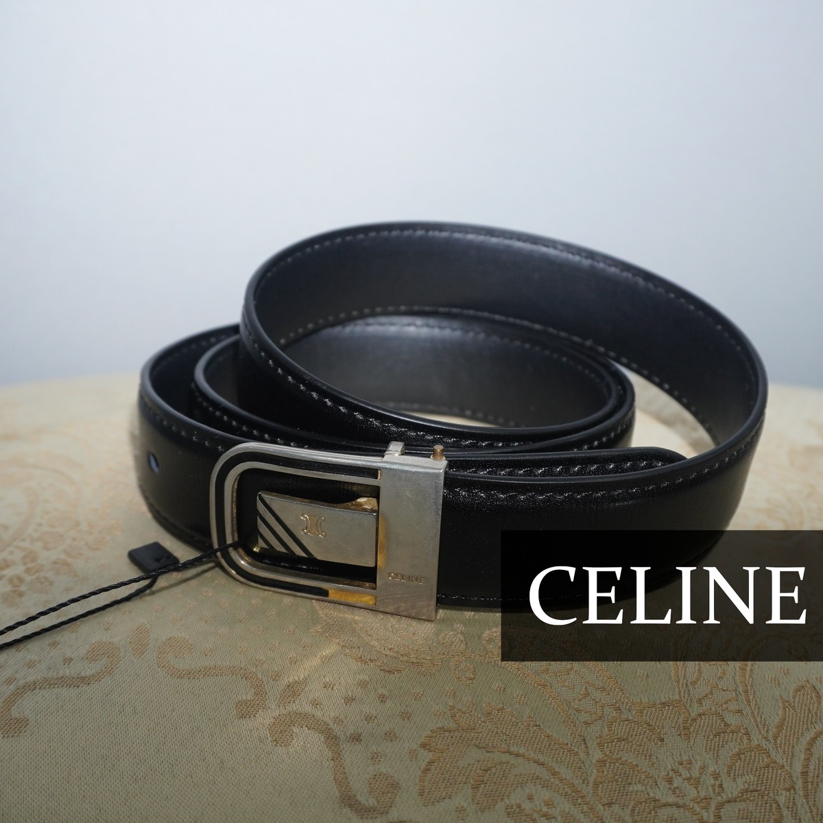 CELINE】マカダムロゴ刻印入バックルベルト | ブランド古着屋 Jesus