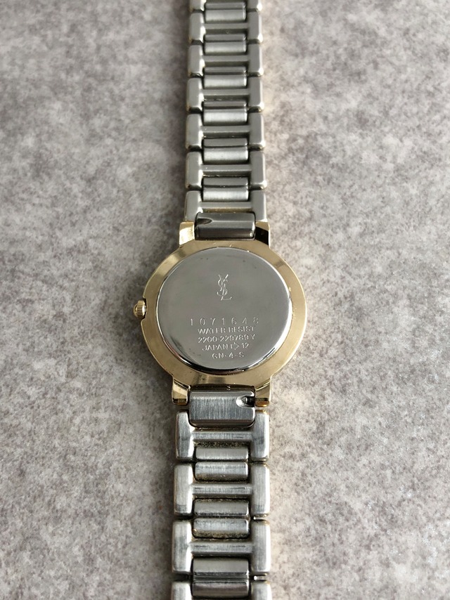 Yves Saint Laurent イヴ・サンローラン 腕時計 ゴールド ステンレススチール クウォーツ 2200-229789 Y vintage ヴィンテージ オールド kyi7bd