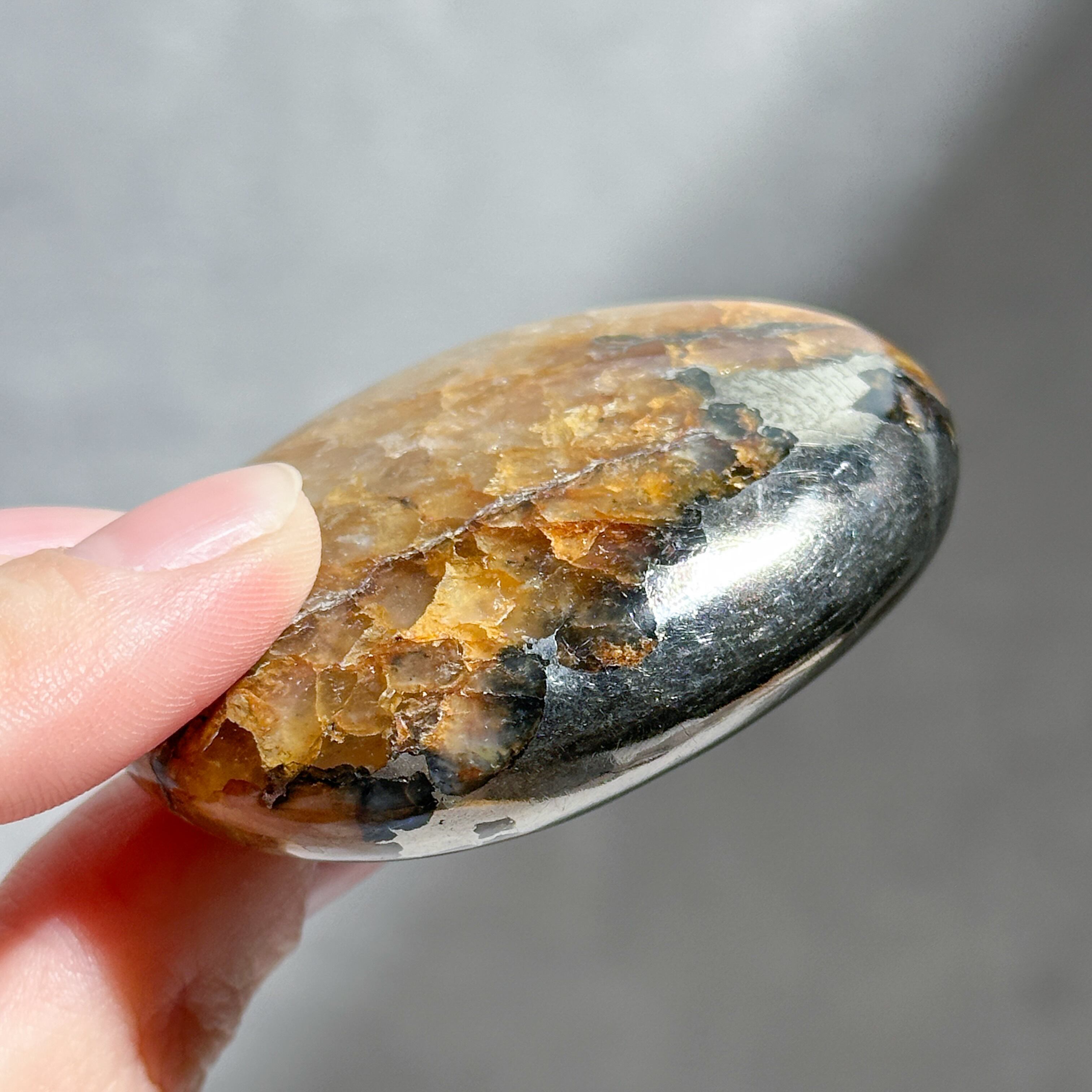 パイライト with クォーツ パーム32◇Pyrite with Quartz◇天然石