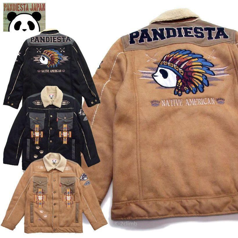 メンズ ボアジャケット 黒 pandiesta japan ボンディング ランチジャケット パンディエスタの人気アウター とても暖かい内ボアJK  592861 k2select2020