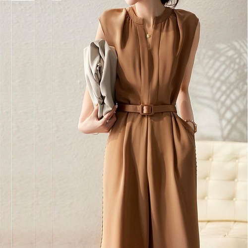 送料無料 即納 ブラウンS送料無料パーティードレス パンツ 結婚式のお呼ばれ パンツドレス かっこいいパンツドレス 結婚式 お呼ばれ 20代 30代 40代 結