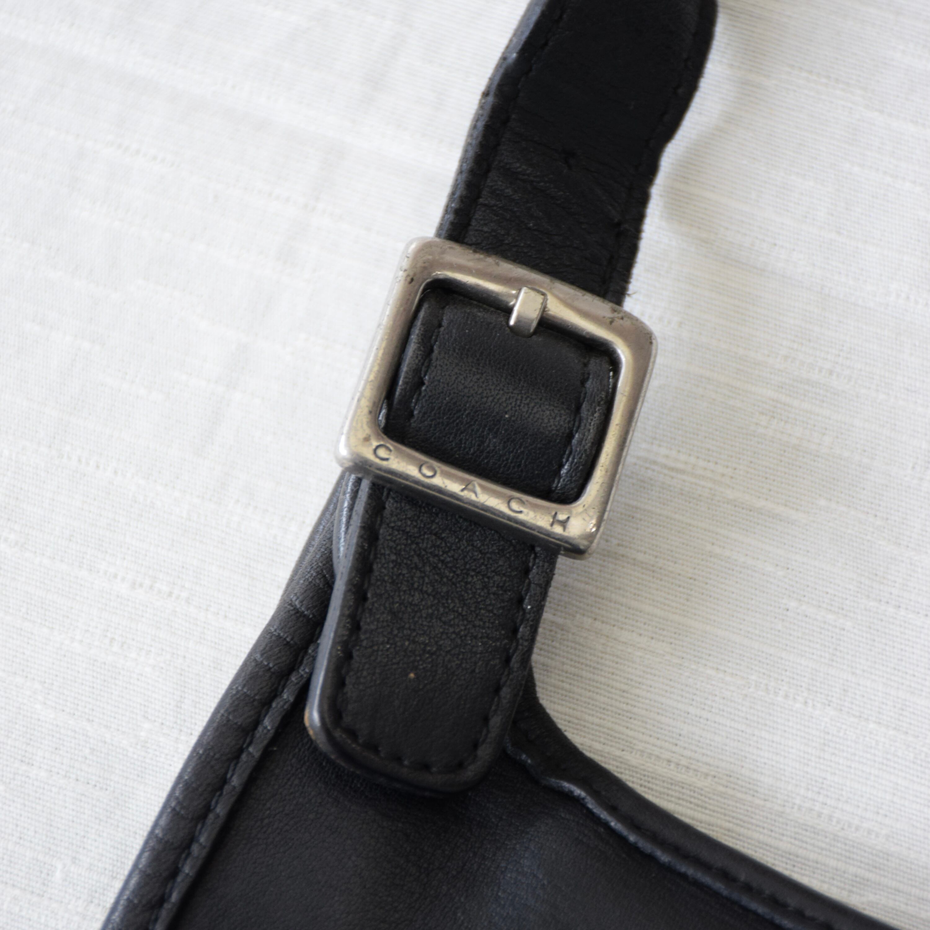 90's USA製 OLD COACH レザーバッグ ブラック コーチ 古着