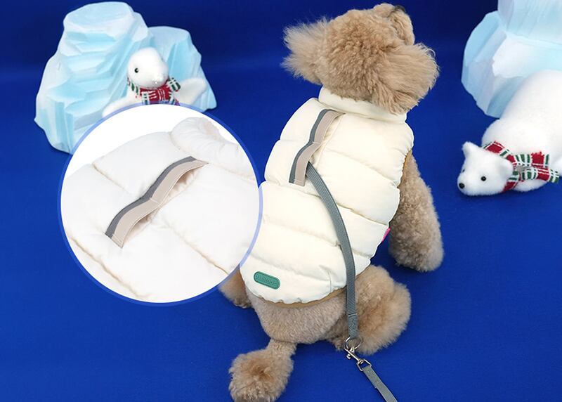 northpole padding S ~ 2XL 2color  /  犬服 アウター 冬 ハーネス ダウン ベスト 暖かい ドッグウェア 小型犬 中型犬 大型犬 アウター フリース 寒さ対策 お出かけ 犬の服 ハーネス一体型 防寒 暖かい outer40