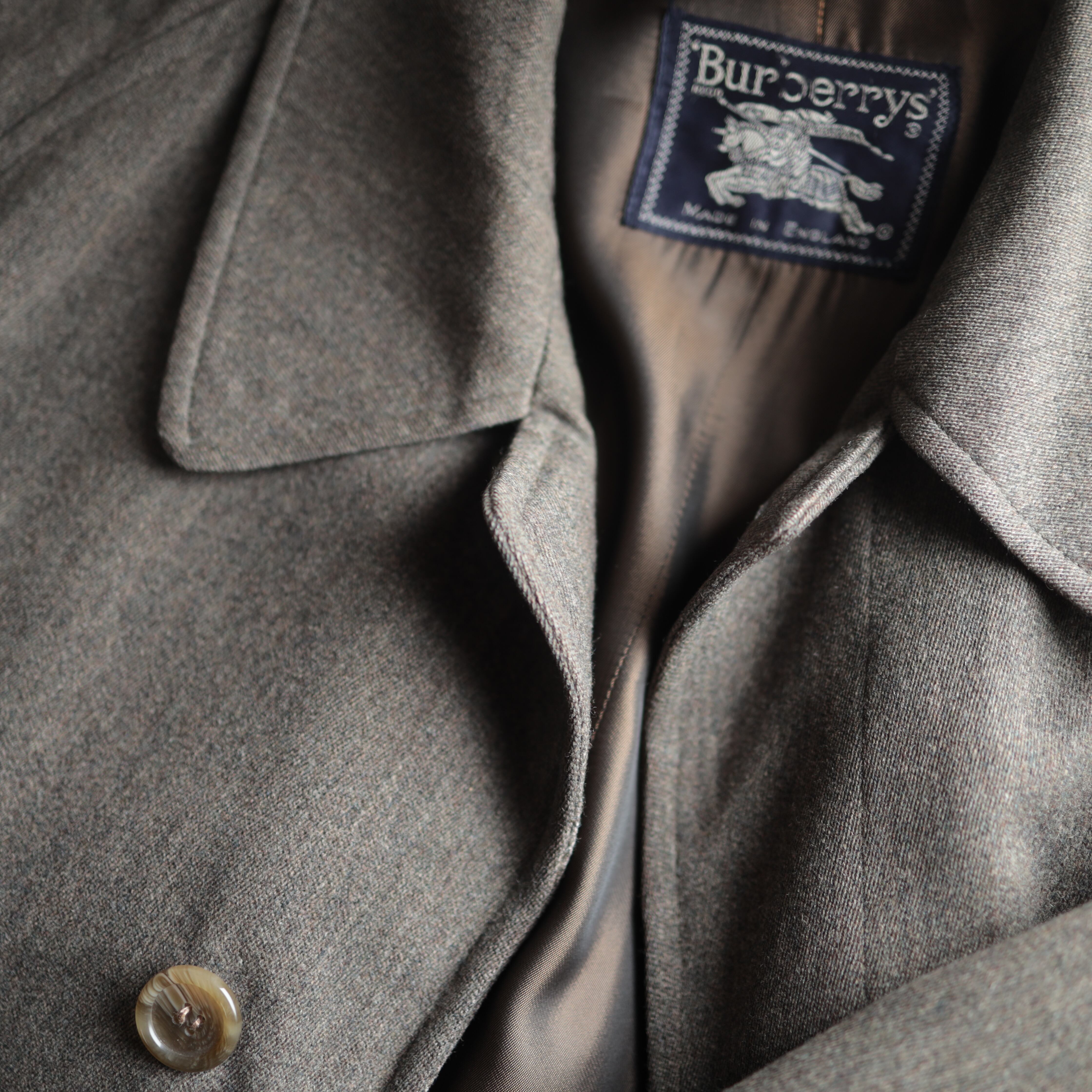 80s Burberrys Balmacaan Belted Coat イングランド製