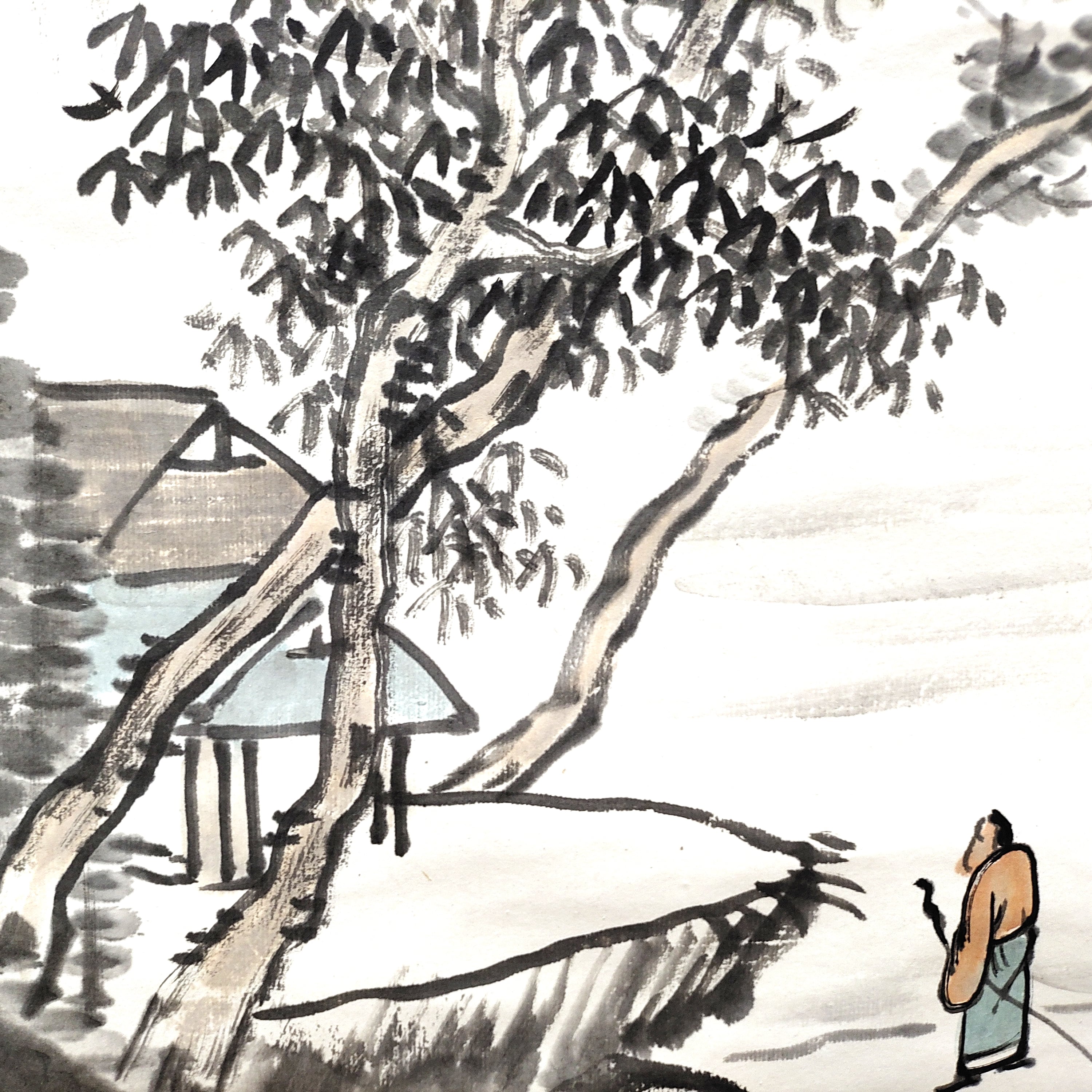 掛軸・山水画・水墨画・No.230426-21・梱包サイズ80 | リサイクル