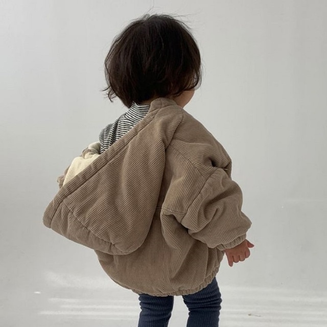 <2カラー>パーカー フード付き ジャケット コーデュロイ アウター キッズ 子供服