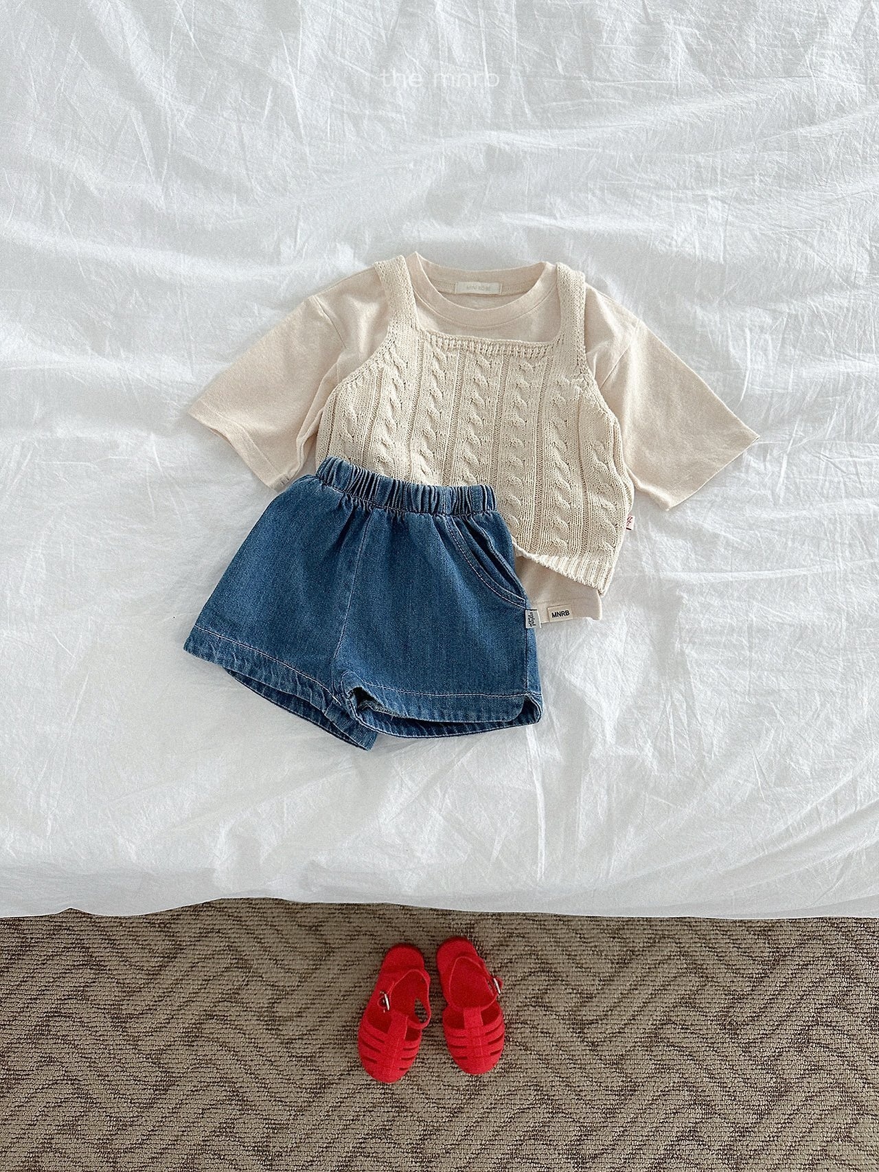 【取寄/韓国直送】minirobe 26/SM ケーブルニットベスト｜夏服｜韓国子供服