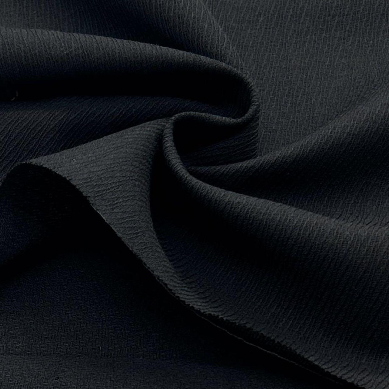 ★NY524◆1.9m◆綿ポリエステル混先染め変わり織り生地◆ブラック