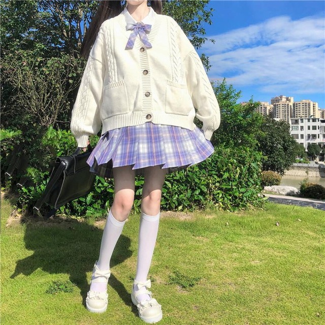 ニット ケーブル編み かわいい JKロリータ 甘め ガーリー｜天使と悪魔