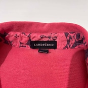 Lands'end ランズエンド 半袖 ポロシャツ M (38-40) /ピンク/猫目ボタン