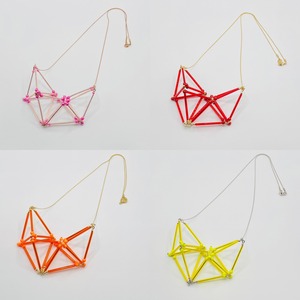 3D Heart NECKLACE[Pink]&[Red]&[Orange]&[Yellow]