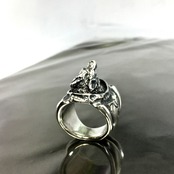WOLF RING with RUBY / ウルフリング・ルビー アイズ&マウス