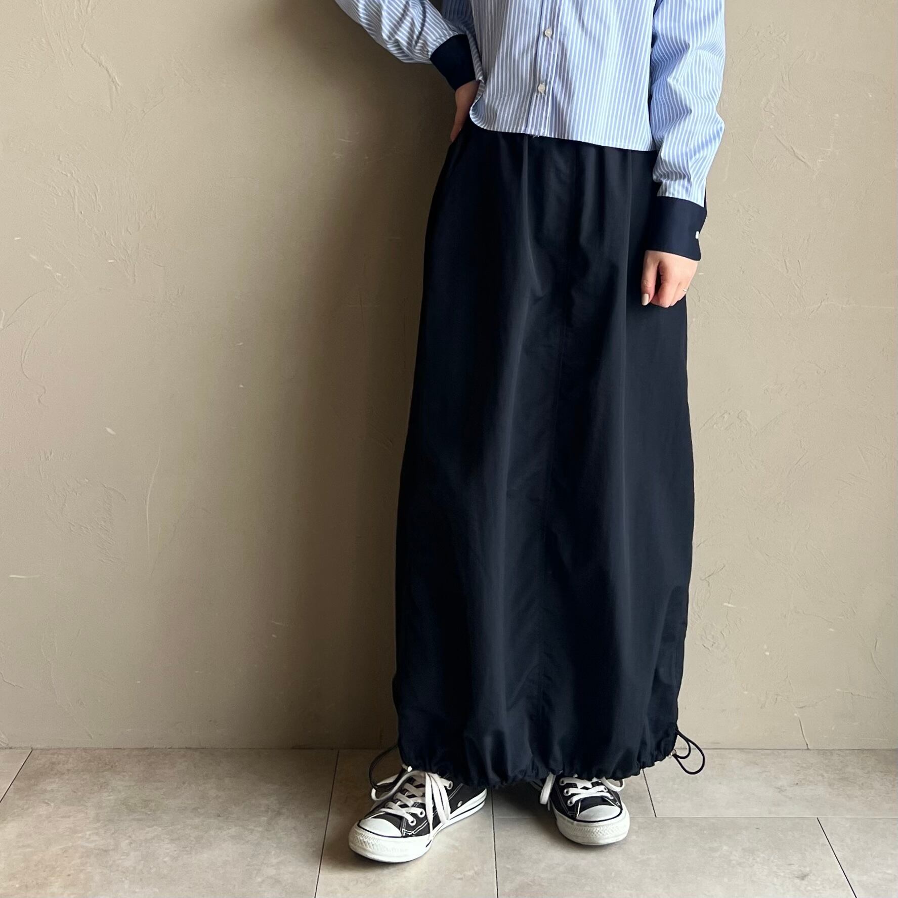 3月下旬入荷【 cafune; 】ナイロンコクーンスカート | valance 福井