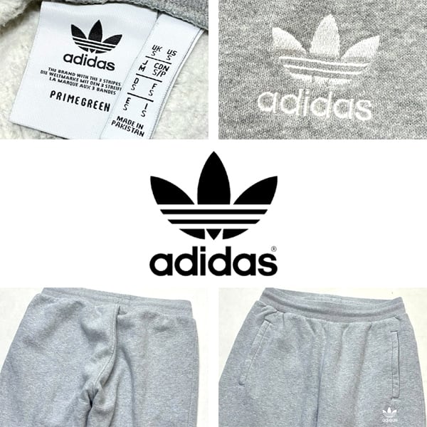1点物◇アディダスadidasグレー灰色スウェットパンツ古着メンズSM